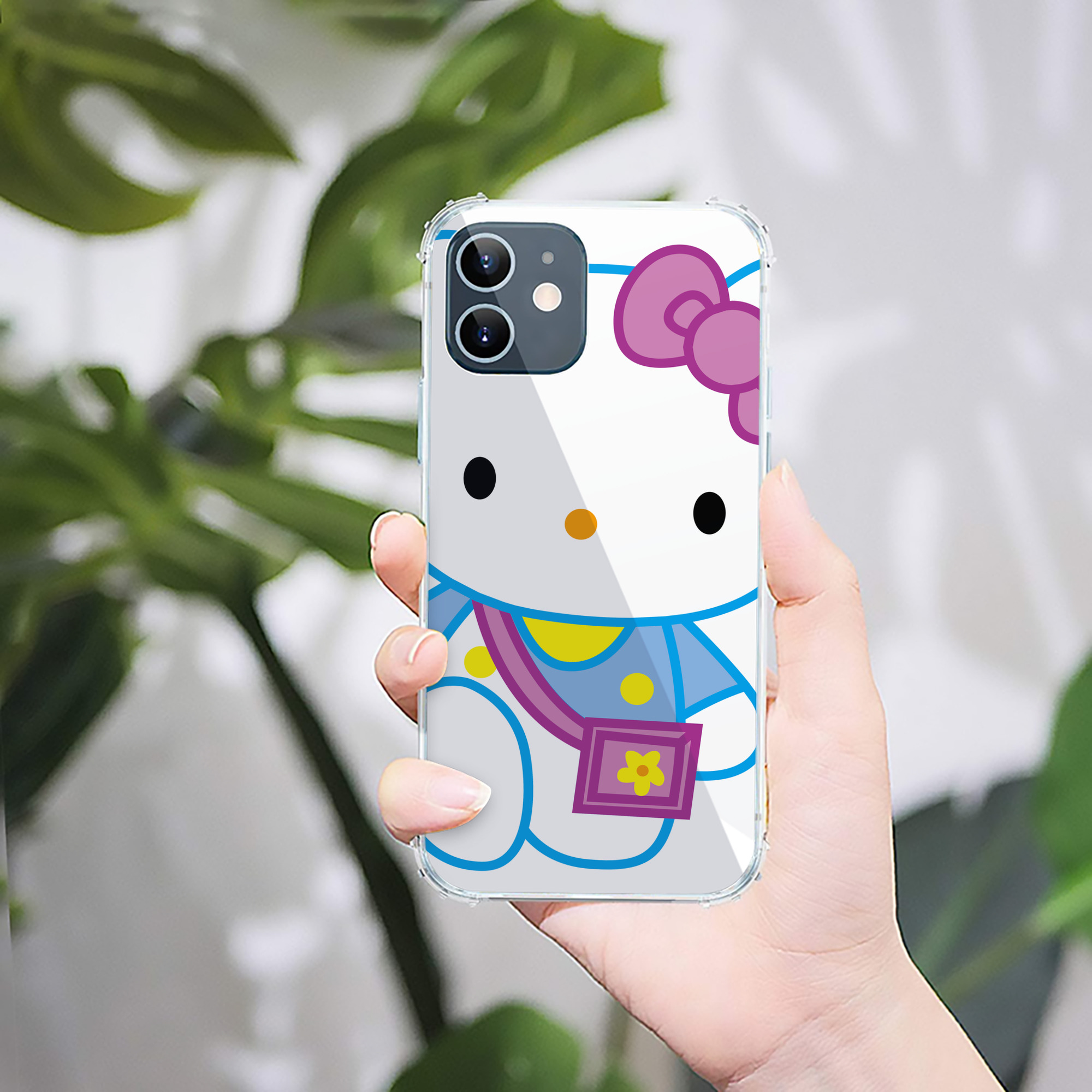 （画像用） Hello Kitty ハローキティ 【iPhone 12シリーズ対応】透明スマホケース（クリアソフトケース）